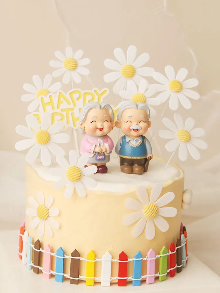 Grandfather Grandmother Miniature Doll Birthday Party Cake Topper Resin Elder Craft Mother's Day Sweet Baking Cakes DIY
Grandfather Grandmother Miniature Doll Birthday Party Cake Topper Resin Elder Craft Mother's Day Sweet Baking Cakes DIY