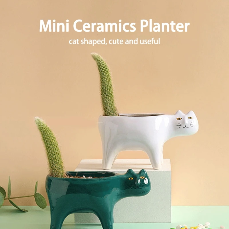 Цветочный горшок с мультипликационным изображением кота, для суккулентов, с дренажом, керамический цветочный горшок для сада, кактусов, ваз...
Цветочный горшок с мультипликационным изображением кота, для суккулентов, с дренажом, керамический цветочный горшок для сада, кактусов, ваз...
