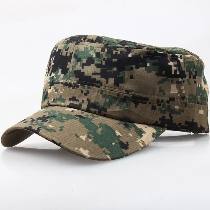 2019 камуфляжная бейсболка армейская Кепка тракер с плоским верхом Мужская кепка