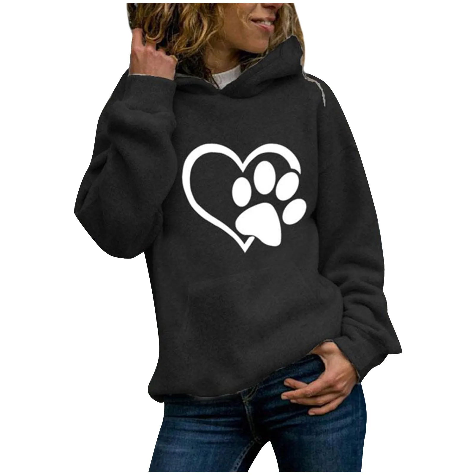 Zoulv Harajuku Thick Womens Hoodies Love Print Dog Paw Sweatshirt Casual Hooded Long Sleeve Loose Warm Soft Full Pullover Hoodie
Zoulv Harajuku Thick Womens Hoodies Love Print Dog Paw Sweatshirt Casual Hooded Long Sleeve Loose Warm Soft Full Pullover Hoodie