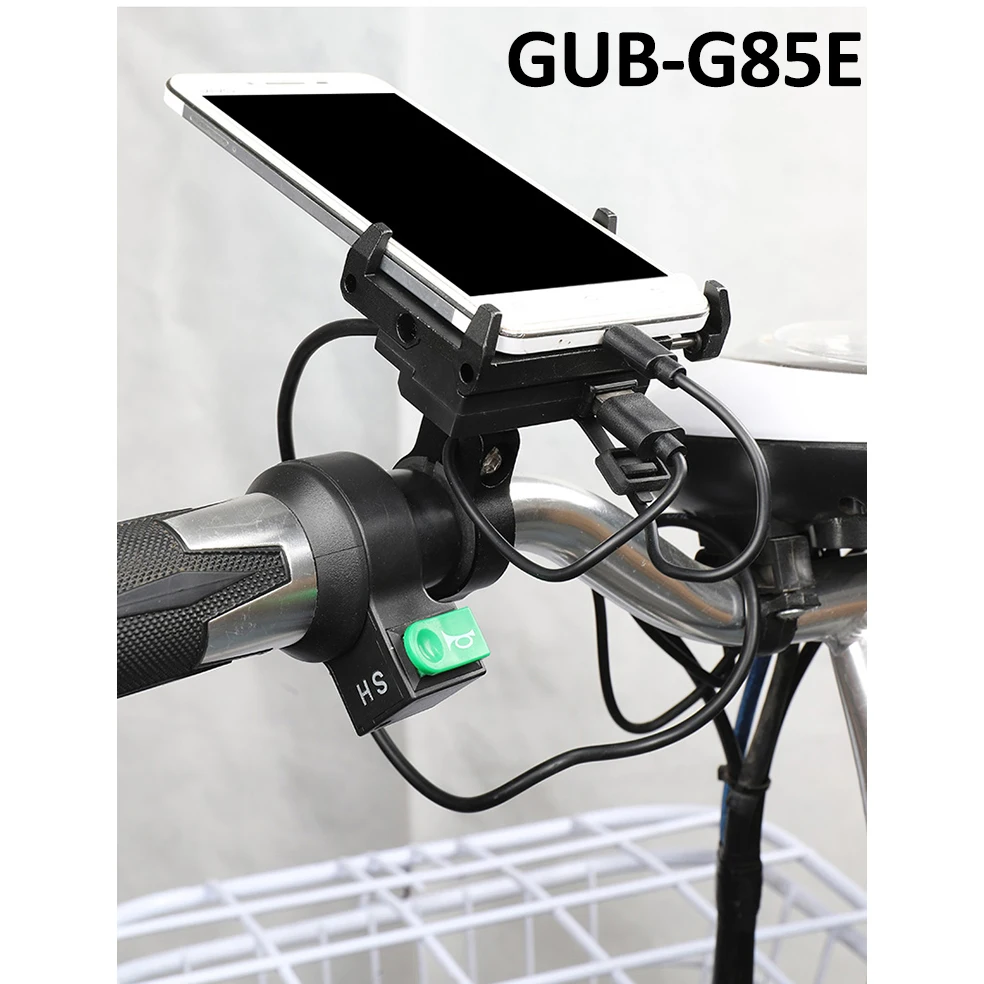 GUB-G85E motorcycle aluminum alloy bicycle adjustable mobile phone holder lamp holder smart phone fixing frame for electric moto
GUB-G85E motorcycle aluminum alloy bicycle adjustable mobile phone holder lamp holder smart phone fixing frame for electric moto