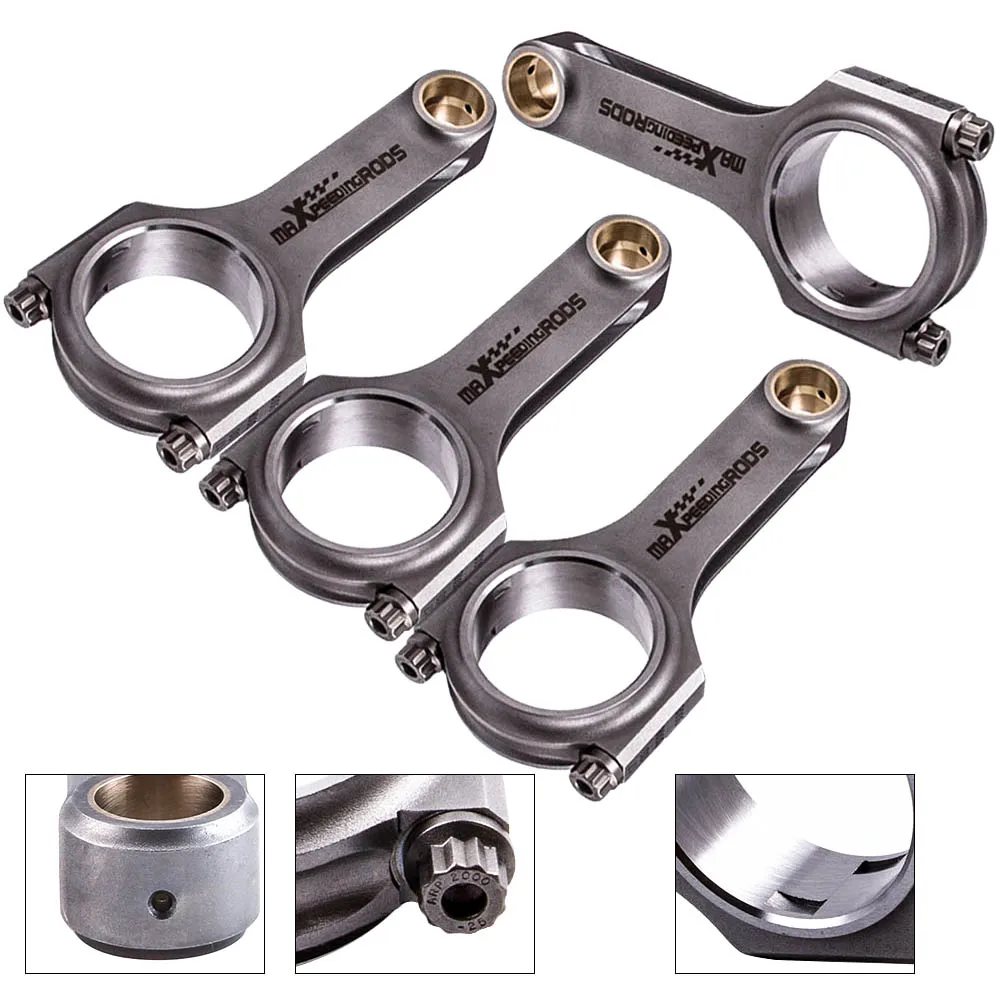 

Connecting Rods Conrods Kit for Opel Vauxhall Corsa 1.6 1.8 C16XE Tigra X16XE Forged 4340 Connecting Rod for GM 1.6 1.8 Conrod