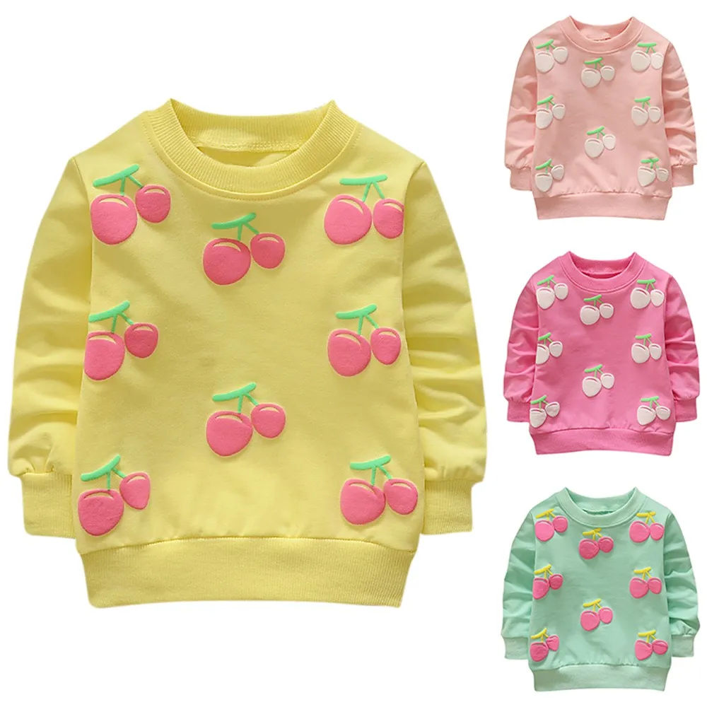 Girl's Floral Cherry Printed Round Neck Long Sleeves Tops Comfy Lovely For 0-4 Y
Girl's Floral Cherry Printed Round Neck Long Sleeves Tops Comfy Lovely For 0-4 Y