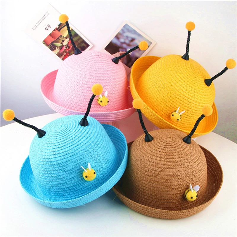 Summer Baby unisex hat children cute Cartoon bee panama Weave straw fitted soft beach cap baby accessories photography props A40
Summer Baby unisex hat children cute Cartoon bee panama Weave straw fitted soft beach cap baby accessories photography props A40