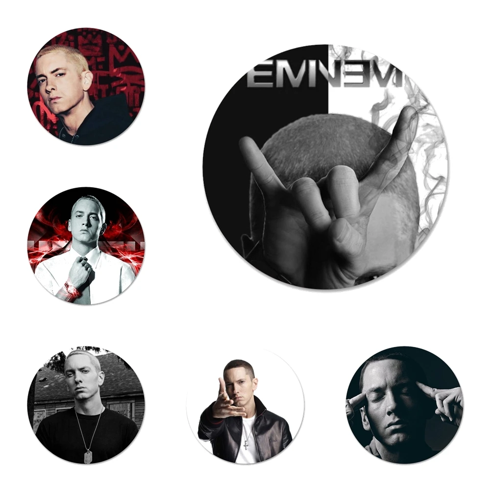 58mm Hip Hop Rapper Eminem Icons Pins Badge Decoration Brooches Metal Badges For Clothes Backpack Decoration
58mm Hip Hop Rapper Eminem Icons Pins Badge Decoration Brooches Metal Badges For Clothes Backpack Decoration
