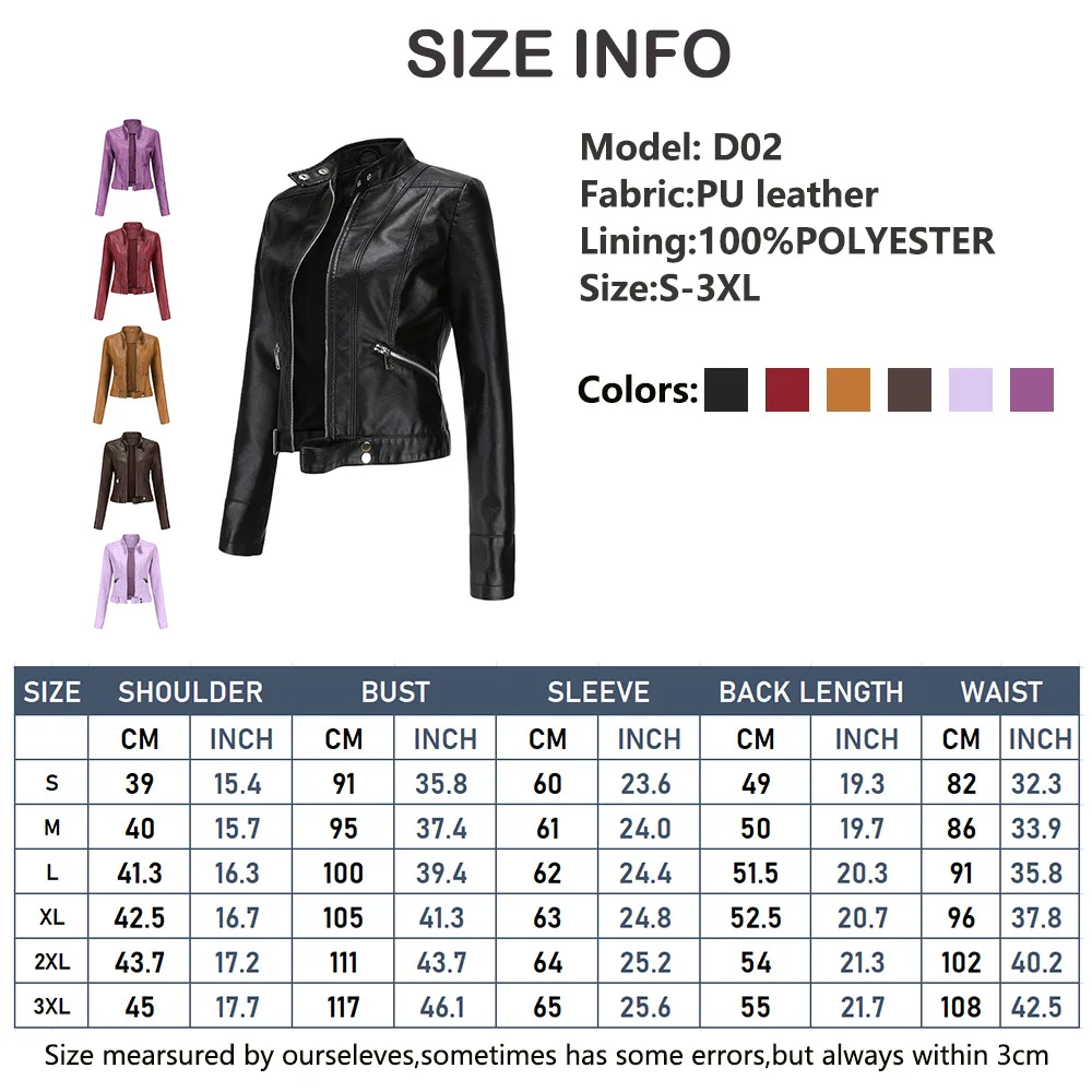 Женская кожаная куртка S-XXXL Черная мягкая байкерская из искусственной кожи