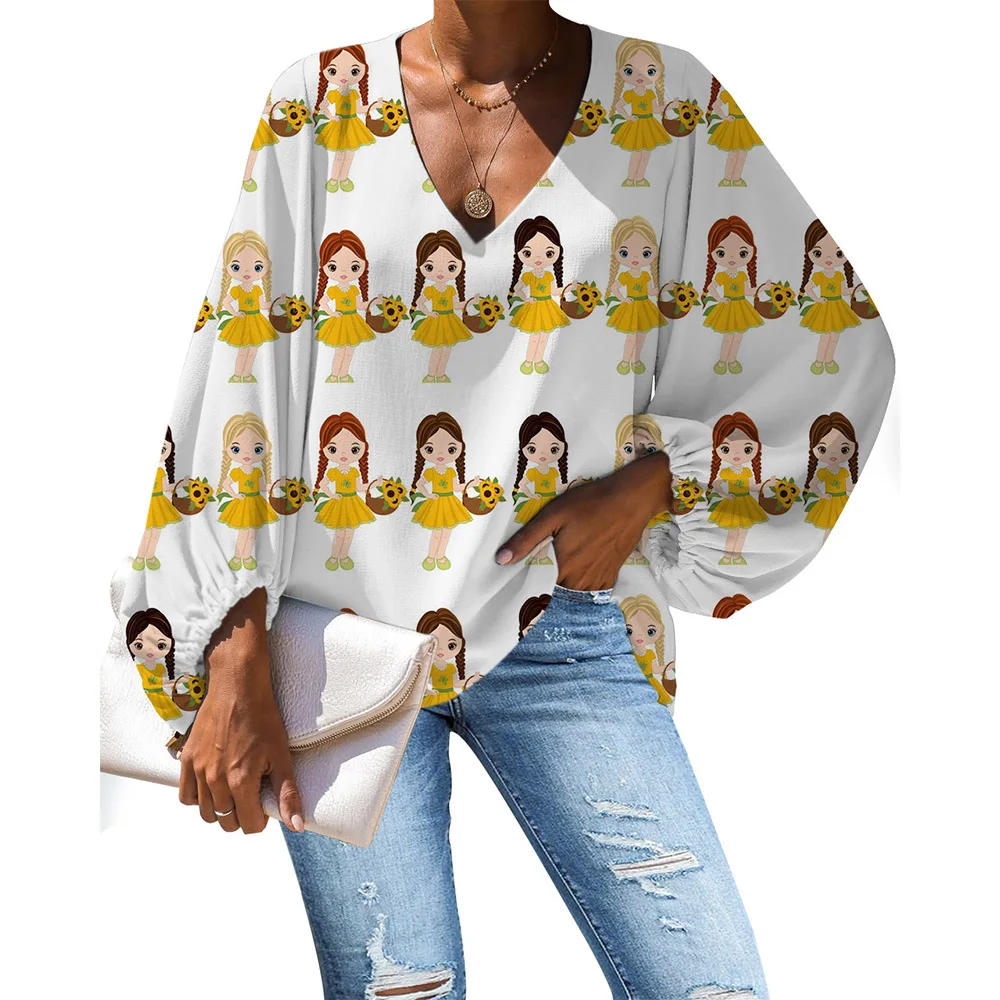 NOISYDESIGNS Women Sexy Fashion Blouses V-neck Loose Summer Ladies Tops Cute Little Girls Printed Long-sleeve Shirts Plus Size
NOISYDESIGNS Women Sexy Fashion Blouses V-neck Loose Summer Ladies Tops Cute Little Girls Printed Long-sleeve Shirts Plus Size