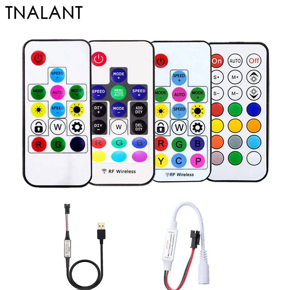Led Pixel Controller USB/DC MINI 3Keys RF 14/17/21Keys With Remote Controller forWS2811 WS2812B SK6812 DC5-24V
Led Pixel Controller USB/DC MINI 3Keys RF 14/17/21Keys With Remote Controller forWS2811 WS2812B SK6812 DC5-24V