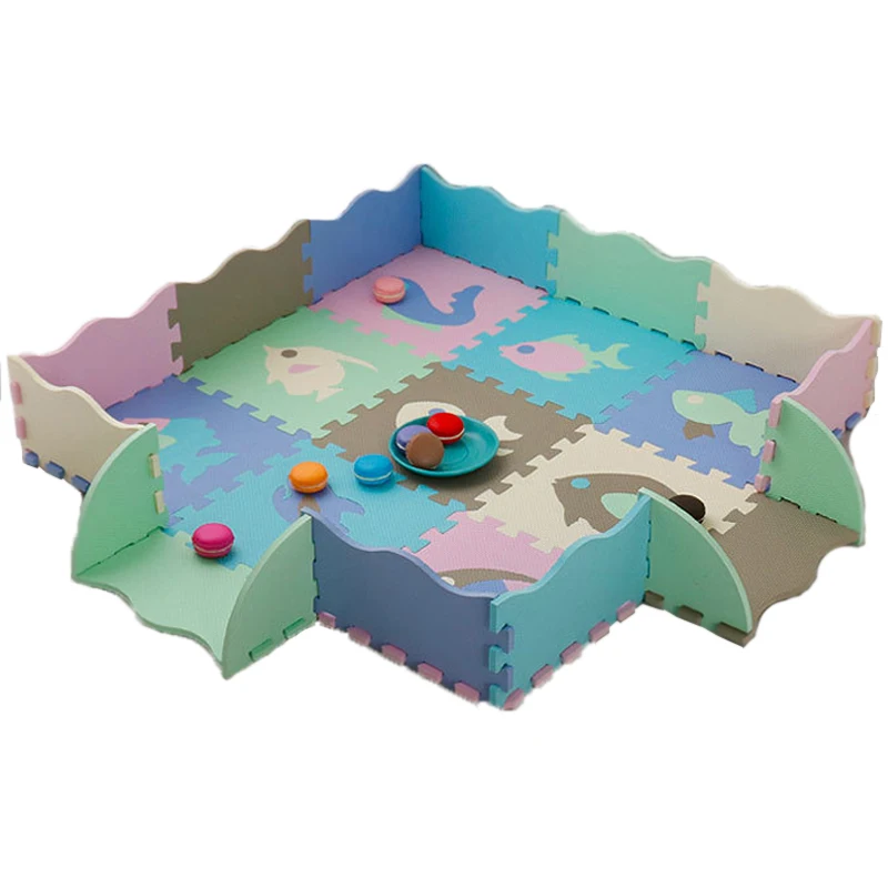 Baby Puzzle Jigsaw Floor Mat Foam Play Mat with Fence Thick Carpet Pad For Kids Educational Toys Activity Pad Random Color
Baby Puzzle Jigsaw Floor Mat Foam Play Mat with Fence Thick Carpet Pad For Kids Educational Toys Activity Pad Random Color