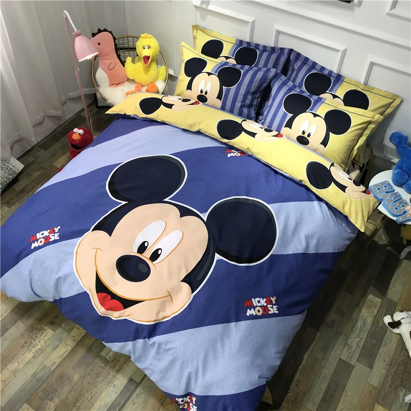 Yellow and Blue Mickey Bedding Sets Girl's Bedroom Decor Cotton Duvet Cover Set Twin Queen King Birthday Gift for Preschool
Yellow and Blue Mickey Bedding Sets Girl's Bedroom Decor Cotton Duvet Cover Set Twin Queen King Birthday Gift for Preschool
