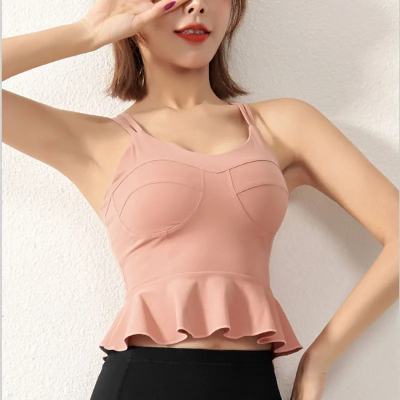 Sexy Yoga Bra Women Sports Push Up Shockproof Ruffle Brassiere Breathable Solid Running Workout Fitness Underwear
Sexy Yoga Bra Women Sports Push Up Shockproof Ruffle Brassiere Breathable Solid Running Workout Fitness Underwear