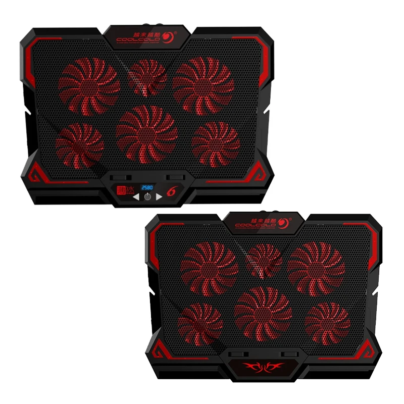 Кулер COOLCOLD для игрового ноутбука с шестью вентиляторами и двумя USB-портами, 2600 об./мин.
Кулер COOLCOLD для игрового ноутбука с шестью вентиляторами и двумя USB-портами, 2600 об./мин.