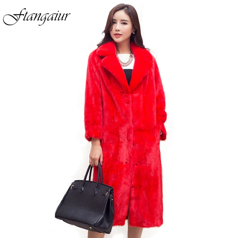 Ftangaiur Winter New Import Velvet Mink Fur Coat Turn-Down Collar Pure Color Mink Coats Women's X-Long Slim Real Mink Fur Coats
Ftangaiur Winter New Import Velvet Mink Fur Coat Turn-Down Collar Pure Color Mink Coats Women's X-Long Slim Real Mink Fur Coats