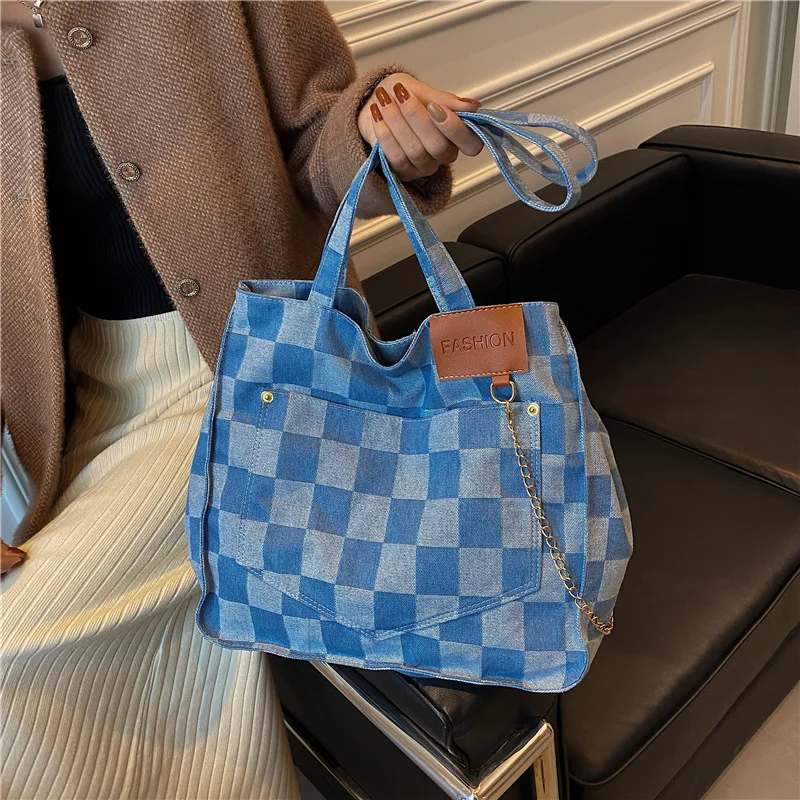 Retro Women Shoulder Bags Large Capacity Checkerboard Female Pouch Handbag Fashion Zebra Pattern Ladies Tote Shopping tote Bag
Retro Women Shoulder Bags Large Capacity Checkerboard Female Pouch Handbag Fashion Zebra Pattern Ladies Tote Shopping tote Bag
