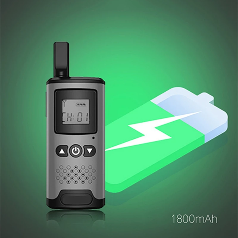 2PCS Mini Walkie Talkie 16CH 400-470MHz 2-Way Radio Transceiver with Universal Interface Rechargeable Range 1Km-3Km
2PCS Mini Walkie Talkie 16CH 400-470MHz 2-Way Radio Transceiver with Universal Interface Rechargeable Range 1Km-3Km