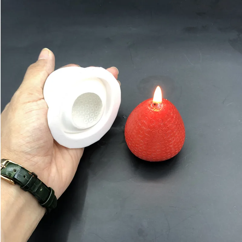 3D Рождественская форма в виде клубники и свечи сделай сам для ароматерапии
