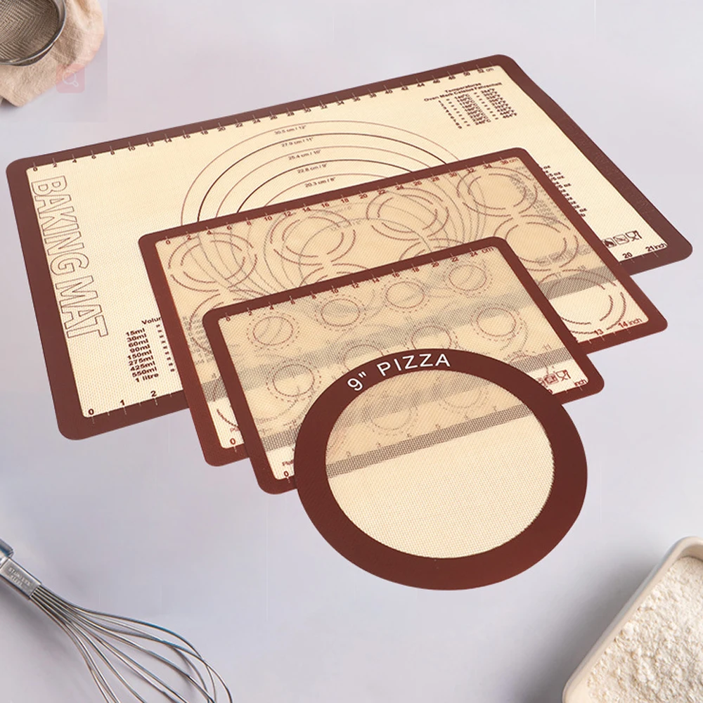 Silicone Baking Mats Set Thicken Silicone Mat Mat With Measurement Non-stick And Fondant Mat Kneading Mat
Silicone Baking Mats Set Thicken Silicone Mat Mat With Measurement Non-stick And Fondant Mat Kneading Mat