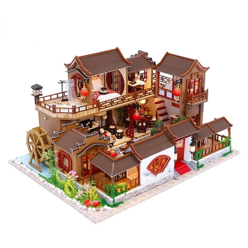 

Деревянный кукольный домик «сделай сам», миниатюрные кукольные дома с мебелью, игрушки для детей, друзей, подарок на день рождения
