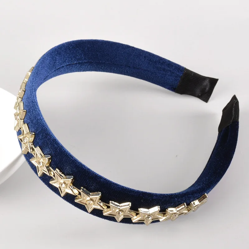 European and American pearl fabric headband gold velvet simple broad-brimmed headband fashion hair accessories for women 
European and American pearl fabric headband gold velvet simple broad-brimmed headband fashion hair accessories for women