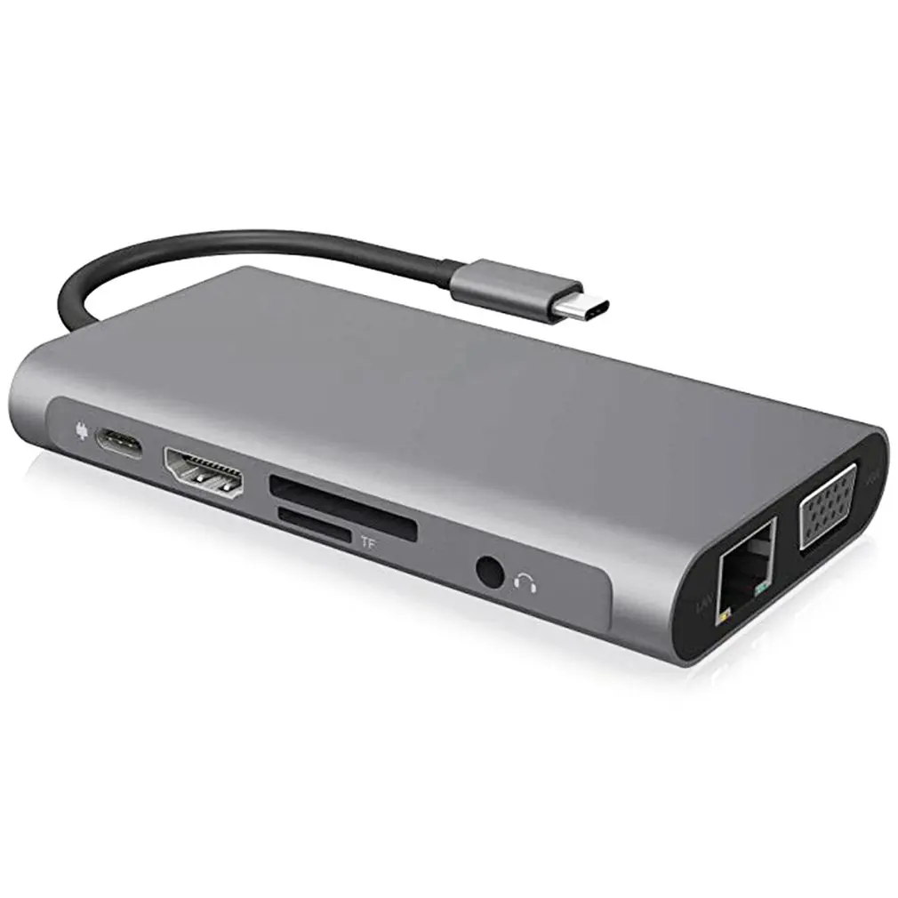 Адаптер 10 в 1 Тип C Hub USB C к HDMI-совместимый VGA RJ45 USB 3.0 кардридер USB-C адаптер питания уникальный
Адаптер 10 в 1 Тип C Hub USB C к HDMI-совместимый VGA RJ45 USB 3.0 кардридер USB-C адаптер питания уникальный