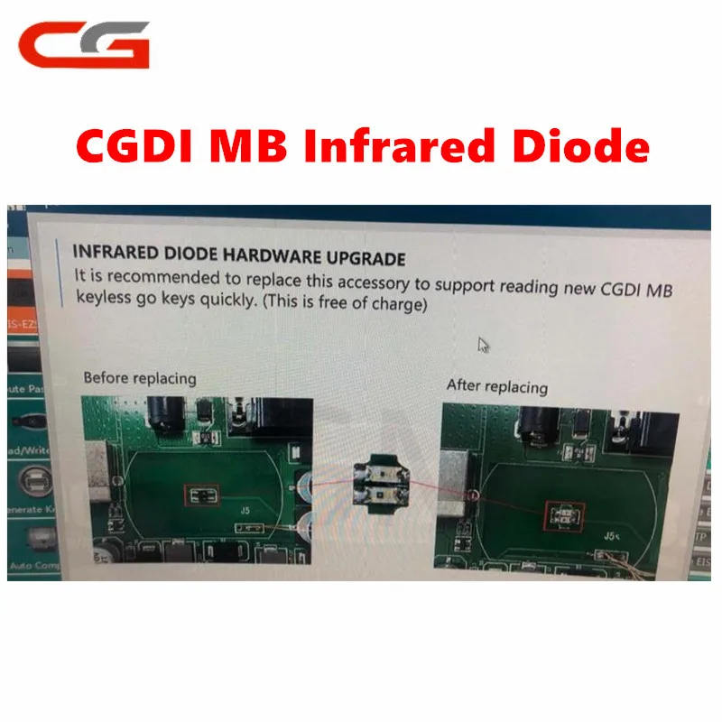 CGDI MB для Mercedes Benz CGMB CG МБ инфракрасный лазерный диод комплектующие микросхемы