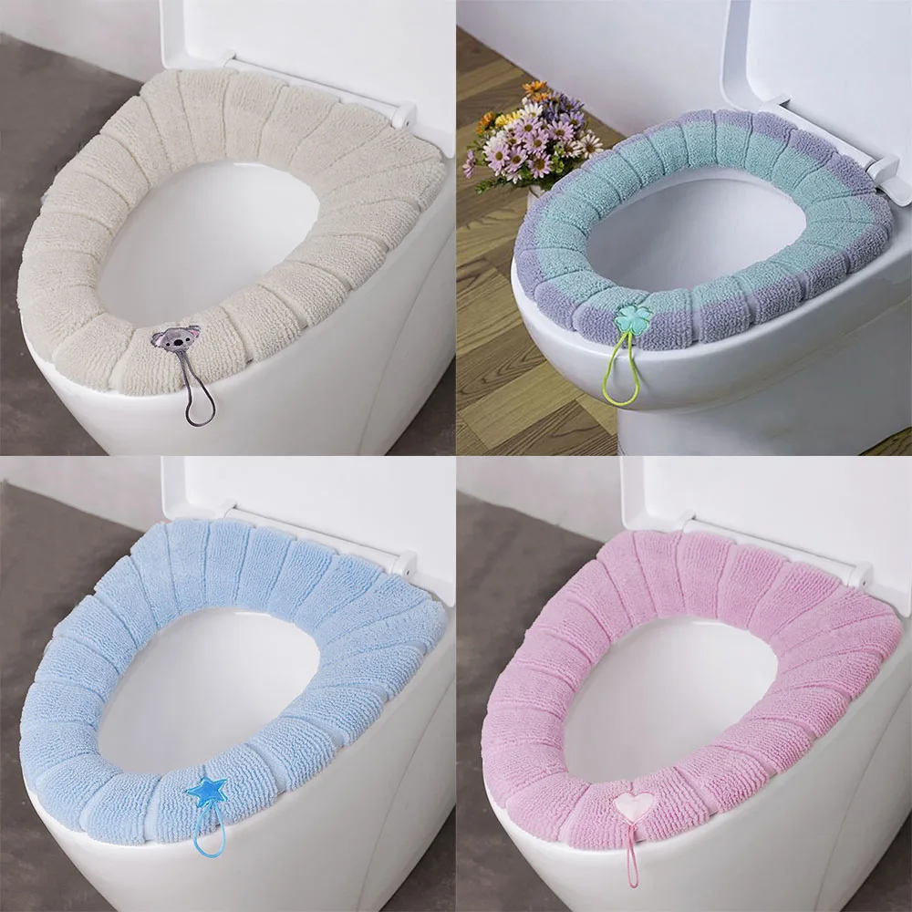 Winter Warm Toilet Seat Cover Closestool Mat 1Pcs Washable Bathroom Accessories Knitting Pure Color Soft O-shape Pad Bidet Cover
Winter Warm Toilet Seat Cover Closestool Mat 1Pcs Washable Bathroom Accessories Knitting Pure Color Soft O-shape Pad Bidet Cover