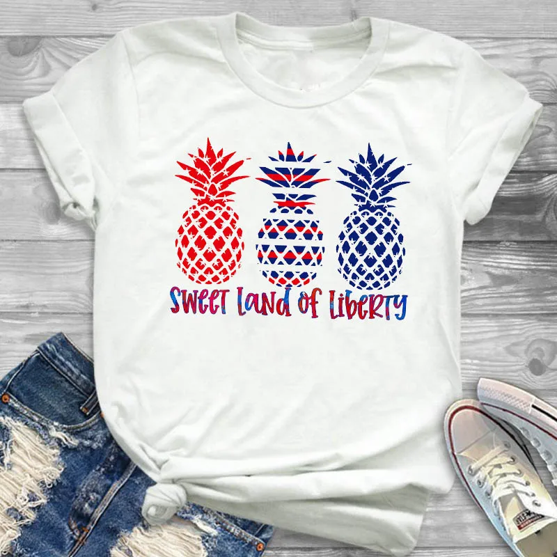 Female Plus Size Clothing T Womens Clothes T-shirt Graphic Printed Top Tshirt Women Pineapple Star American Flag Patriot Ladies
Female Plus Size Clothing T Womens Clothes T-shirt Graphic Printed Top Tshirt Women Pineapple Star American Flag Patriot Ladies
