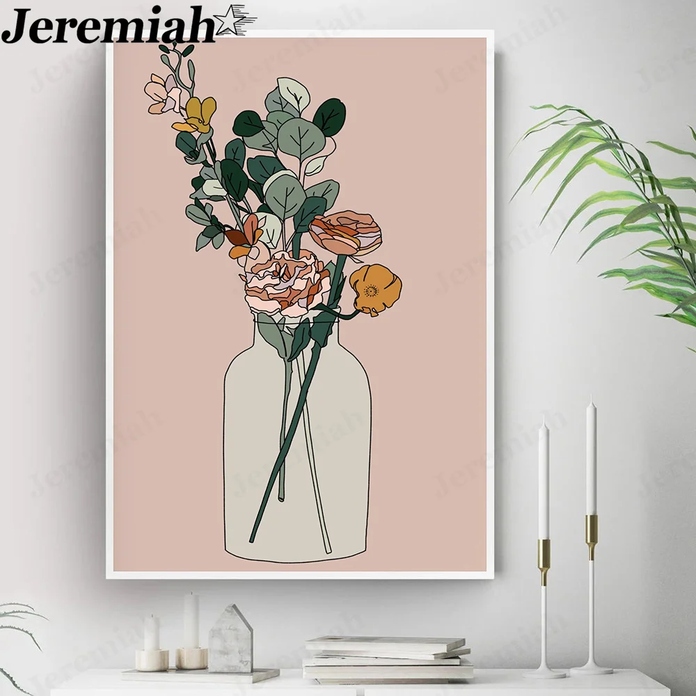 Modern Floral Canvas Poster Bohemian Style Minimalist Vase Plant Wall Art Painting Print Living Room Decoration
Modern Floral Canvas Poster Bohemian Style Minimalist Vase Plant Wall Art Painting Print Living Room Decoration