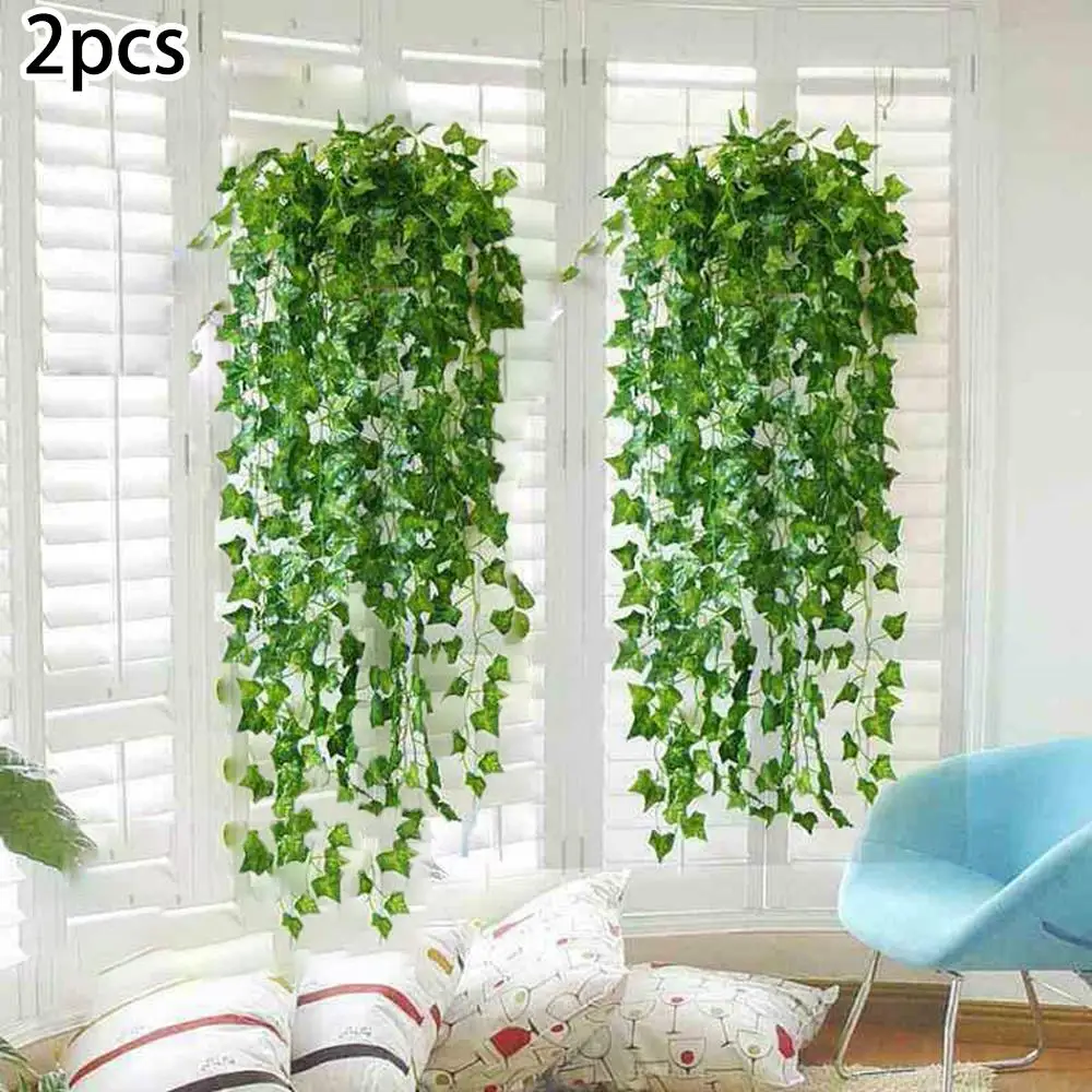 2PCS Green Vine Silk Artificial Ivy Hanging Leaf Garland Plants Creeper Leaf Home Garden Wall Party Decoration
2PCS Green Vine Silk Artificial Ivy Hanging Leaf Garland Plants Creeper Leaf Home Garden Wall Party Decoration