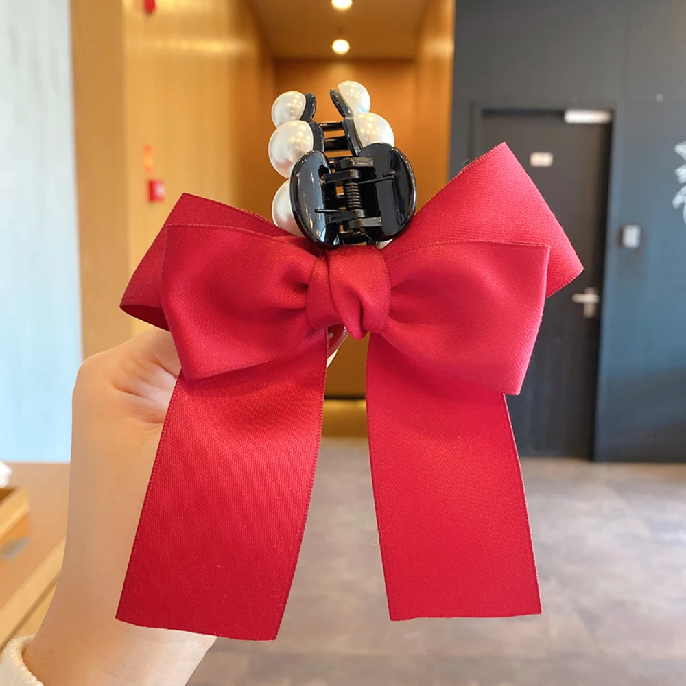 Korean Pearl Bow Hair Accessories Autumn Hair Claws Barrettes Girl's Back Hair Clip Big Hair Clip Shark Clip hair accessories
Korean Pearl Bow Hair Accessories Autumn Hair Claws Barrettes Girl's Back Hair Clip Big Hair Clip Shark Clip hair accessories