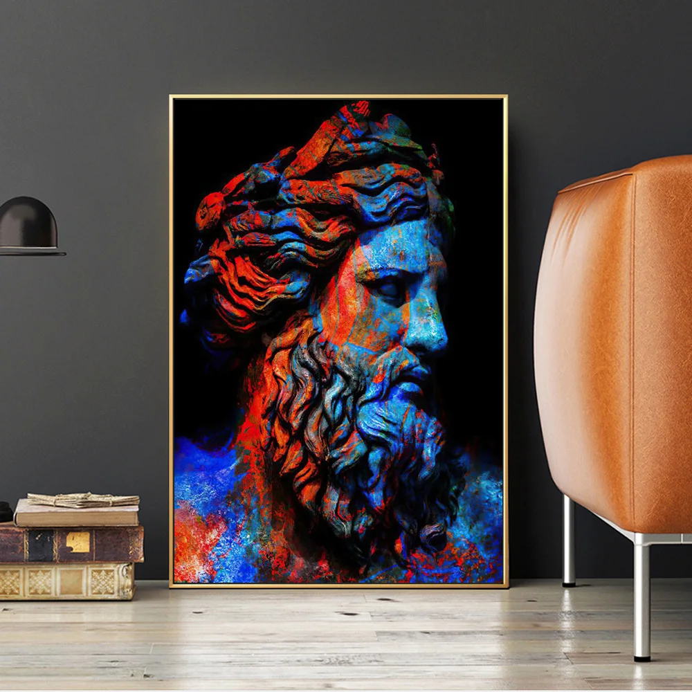 Greek Mythology Zeus Portrait Sculpture Canvas Wall Painting Apollo Art Poster And Prints Statue Pictures For Living Room Decor
Greek Mythology Zeus Portrait Sculpture Canvas Wall Painting Apollo Art Poster And Prints Statue Pictures For Living Room Decor