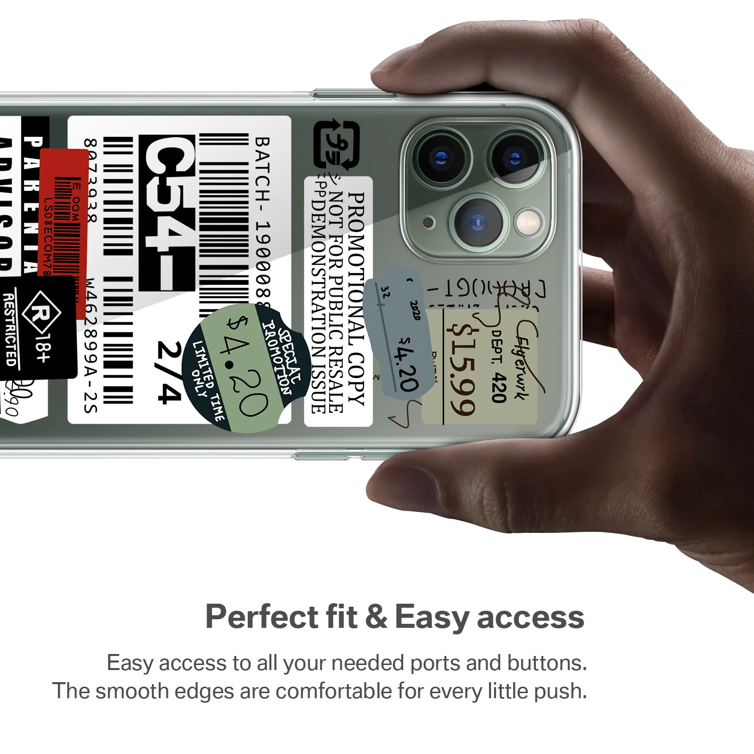 Phone Case for iPhone 12 Mini X Xs XR SE 2020 SE2 8 7 Plus 11 Pro Max Fashion Retro Label Retro Barcode Clear Cover
Phone Case for iPhone 12 Mini X Xs XR SE 2020 SE2 8 7 Plus 11 Pro Max Fashion Retro Label Retro Barcode Clear Cover