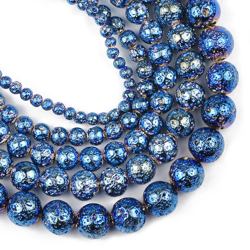 JHNBY Blue Lava volcanics Natural Stone ore 4/6/8/10/12MM Round Spacers Loose beads for Jewelry making DIY bracelets accessories
JHNBY Blue Lava volcanics Natural Stone ore 4/6/8/10/12MM Round Spacers Loose beads for Jewelry making DIY bracelets accessories