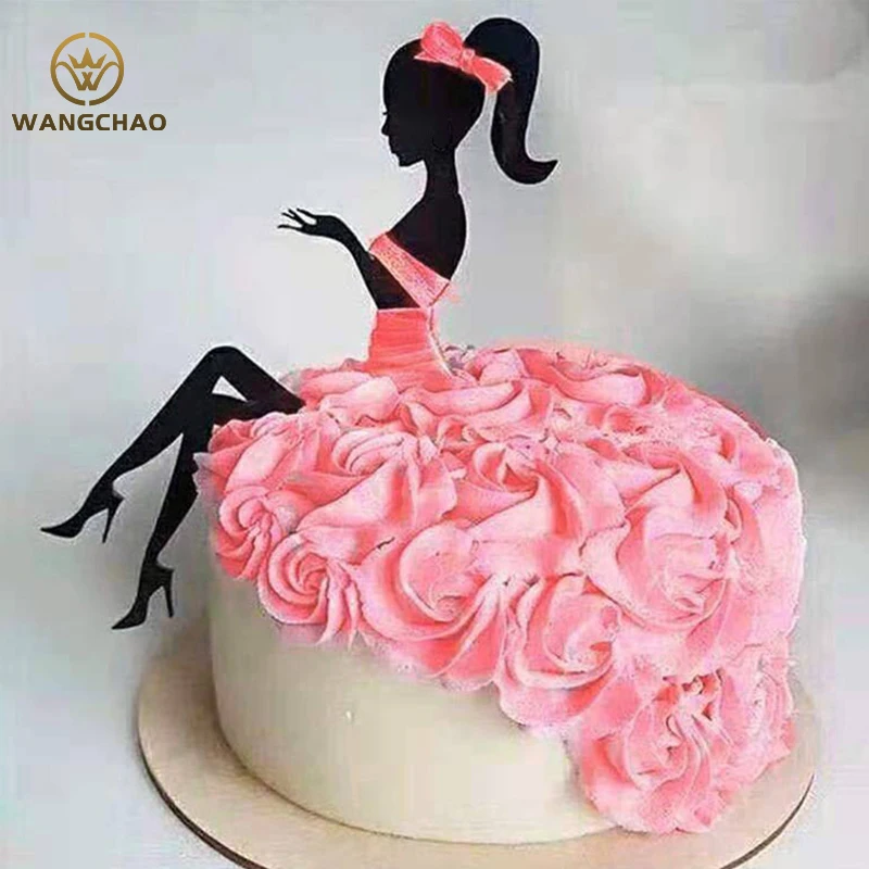 Black Acrylic Cake Topper Silhouette Girl Princess Wedding Bride and Groom Decorations Dessert Cupcake Topper Party Supplies
Black Acrylic Cake Topper Silhouette Girl Princess Wedding Bride and Groom Decorations Dessert Cupcake Topper Party Supplies