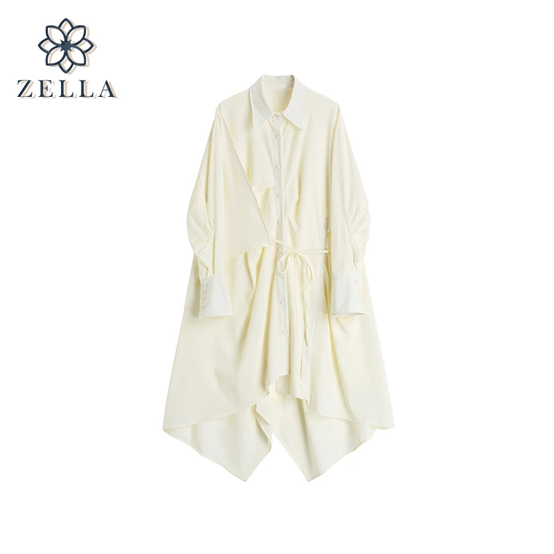Women Chic Fashion Button-up Draped Midi Shirt Dress Vintage Long Sleeve Lrregular Hem Lace up Female Dresses Vestidos
Women Chic Fashion Button-up Draped Midi Shirt Dress Vintage Long Sleeve Lrregular Hem Lace up Female Dresses Vestidos