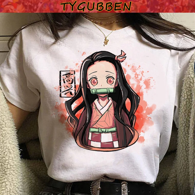 Hot Japanese Anime Demon Slayer 100% Cotton T Shirt Women Kawaii Harajuku Short Sleeve O-neck Tops Women 2021 Roupas Femininas
Hot Japanese Anime Demon Slayer 100% Cotton T Shirt Women Kawaii Harajuku Short Sleeve O-neck Tops Women 2021 Roupas Femininas