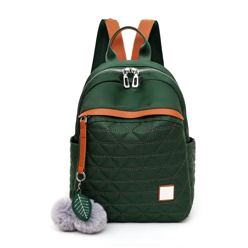 Brand New Women Backpack Teenage School Bag Diamond Lattice Waterproof Oxford Anti-theft Backpack with Fur Ball Ornament Hot
Brand New Women Backpack Teenage School Bag Diamond Lattice Waterproof Oxford Anti-theft Backpack with Fur Ball Ornament Hot