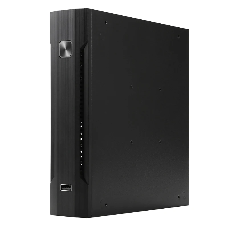 Тонкий Itx мини Чехол HTPC для домашнего кинотеатра горизонтальный корпус SECC PC