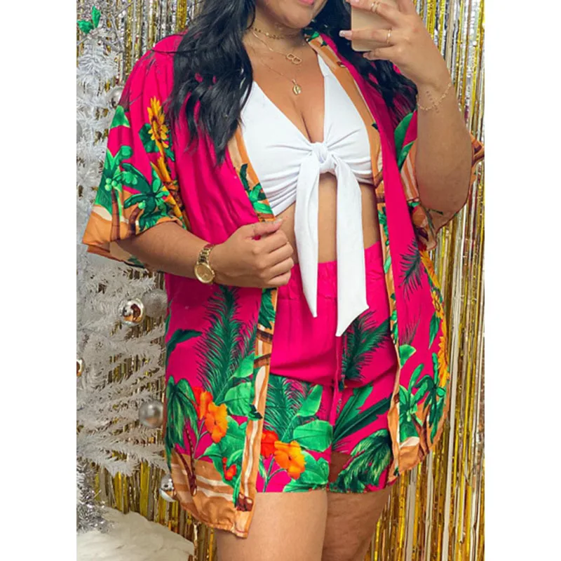 Summer Womens Shorts and Top Set White Vest Loose Coat Hawaii 3 Piece Loungewear Set Sweat Suit Plus Size Wholesale Dropshipping
Summer Womens Shorts and Top Set White Vest Loose Coat Hawaii 3 Piece Loungewear Set Sweat Suit Plus Size Wholesale Dropshipping