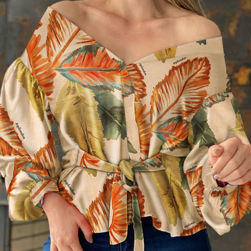 Women Elegant Casual Blouse Fashion Autumn Long Sleeve Sexy Off Shoulder Tops Pullovers Vintage Floral Printed Ladies Blusa Tops
Women Elegant Casual Blouse Fashion Autumn Long Sleeve Sexy Off Shoulder Tops Pullovers Vintage Floral Printed Ladies Blusa Tops