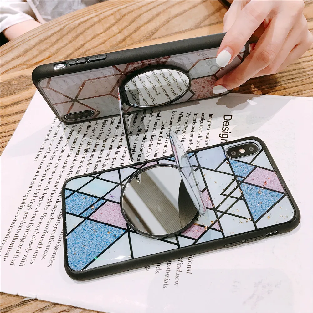 Marble Lingge Mirror Stand Phone Case For Vivo X9S X9 Plus X20 X23 X30 X50 Pro Back Cover
Marble Lingge Mirror Stand Phone Case For Vivo X9S X9 Plus X20 X23 X30 X50 Pro Back Cover