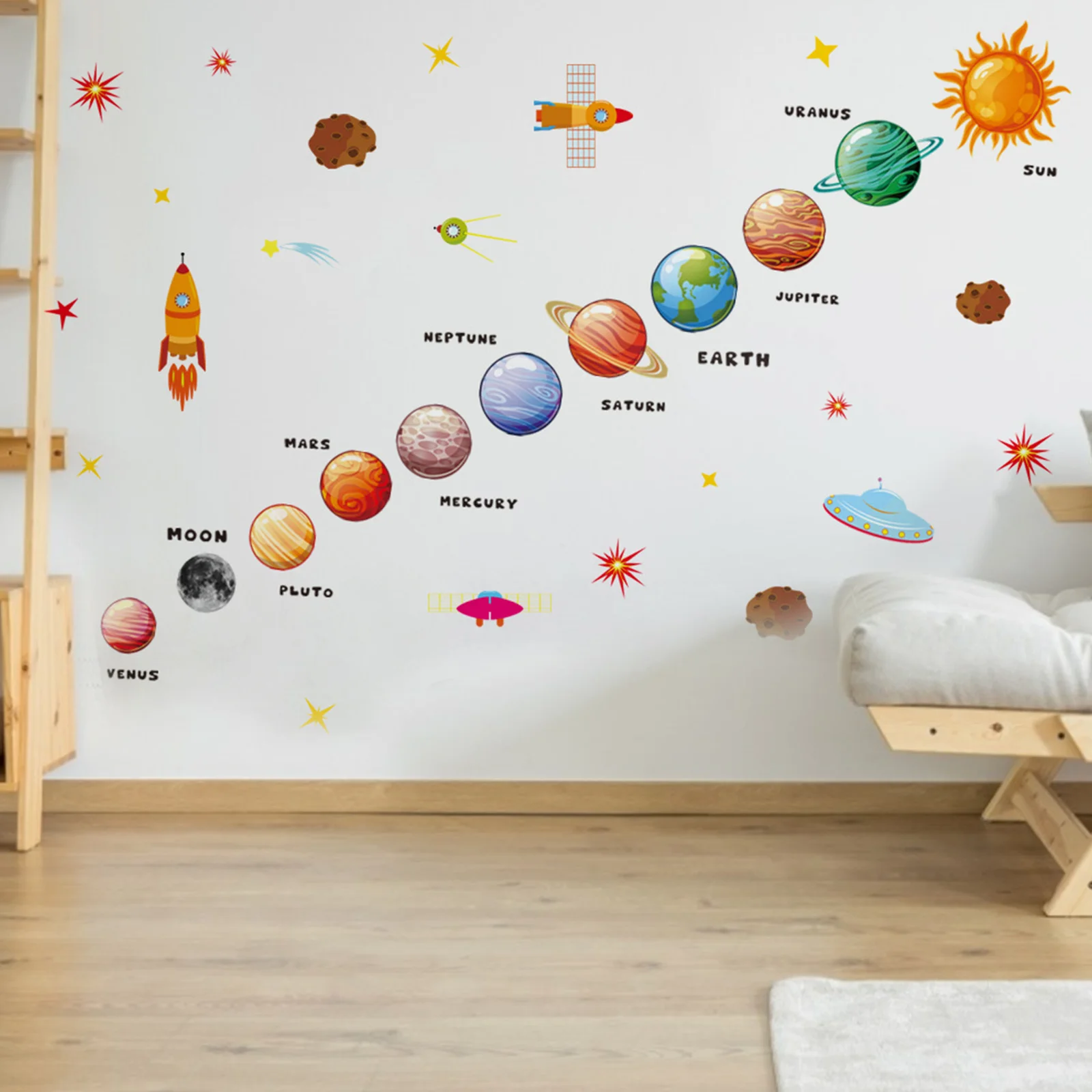 Universe Nine Planets Wall Sticker Kids Rooms Study Bedroom Decorations Background PVC Wallpaper Mural Home Art Decals Nursery
Universe Nine Planets Wall Sticker Kids Rooms Study Bedroom Decorations Background PVC Wallpaper Mural Home Art Decals Nursery