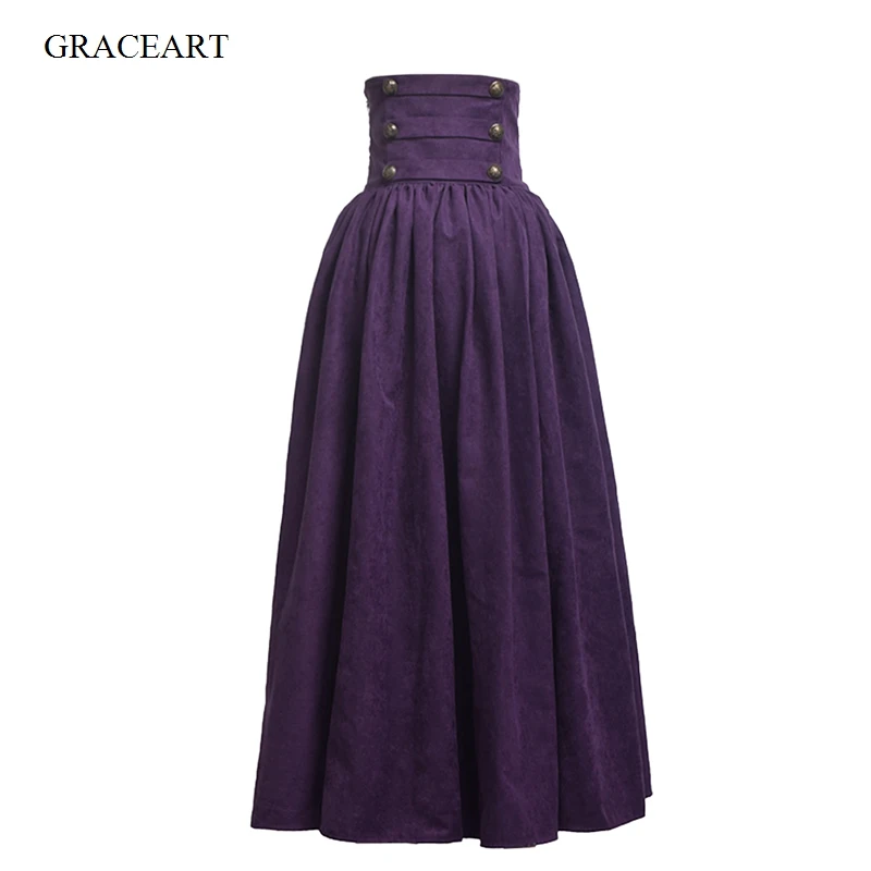 Woman Medieval Elegant Skirt Solid High Waist Middle Ages Renaissance Costumes Vintage Swing Pleated Skirts
Woman Medieval Elegant Skirt Solid High Waist Middle Ages Renaissance Costumes Vintage Swing Pleated Skirts