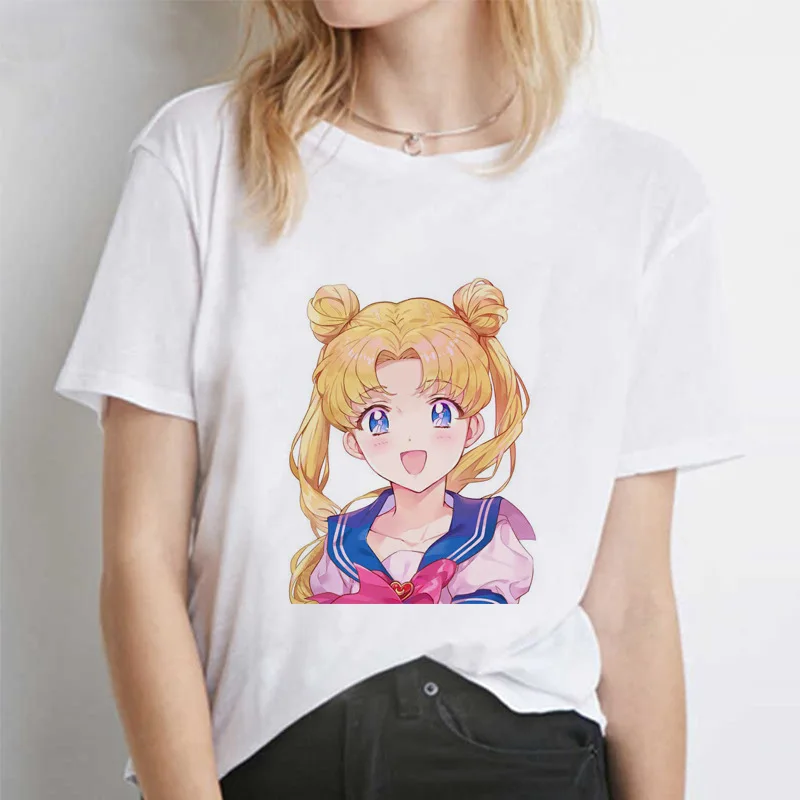 Women's Short-sleeved Casual T-shirt O Collar Beauty Maiden Warrior Sailor Moon Moon Hare Bunny Water Ice Moon Y2k Top
Women's Short-sleeved Casual T-shirt O Collar Beauty Maiden Warrior Sailor Moon Moon Hare Bunny Water Ice Moon Y2k Top