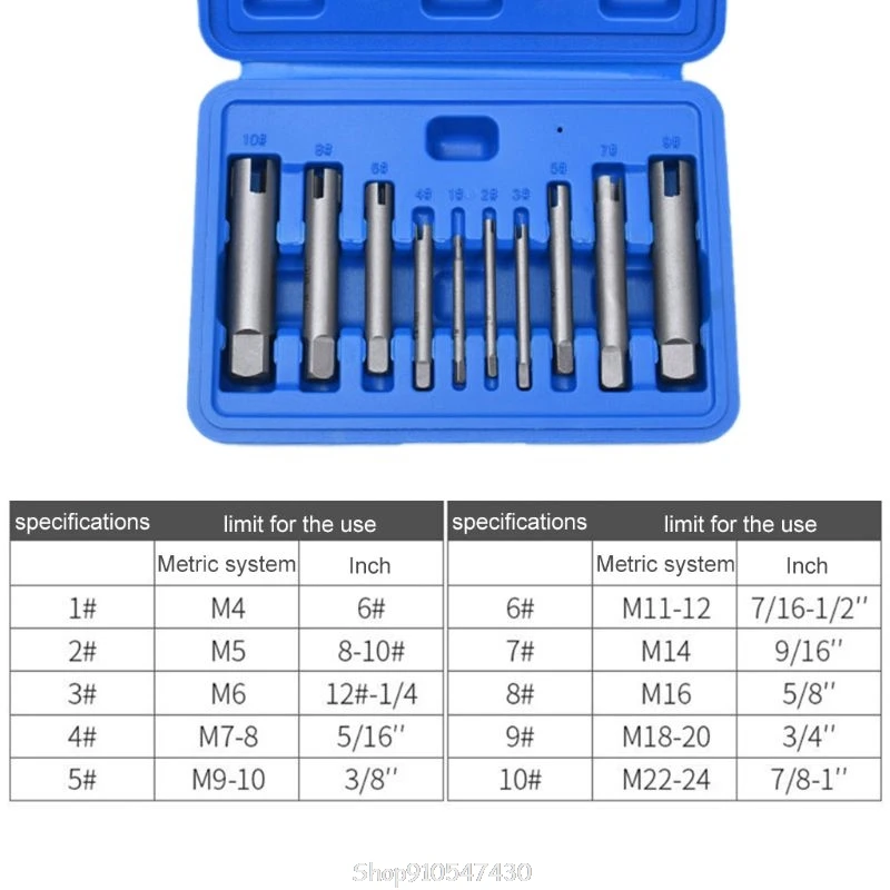 5/6/9/10pcs Broken Tap Extractor Removal Tool Kits Removes 3 to 20mm Taps 3/4 Claws N13 20 Dropship
5/6/9/10pcs Broken Tap Extractor Removal Tool Kits Removes 3 to 20mm Taps 3/4 Claws N13 20 Dropship