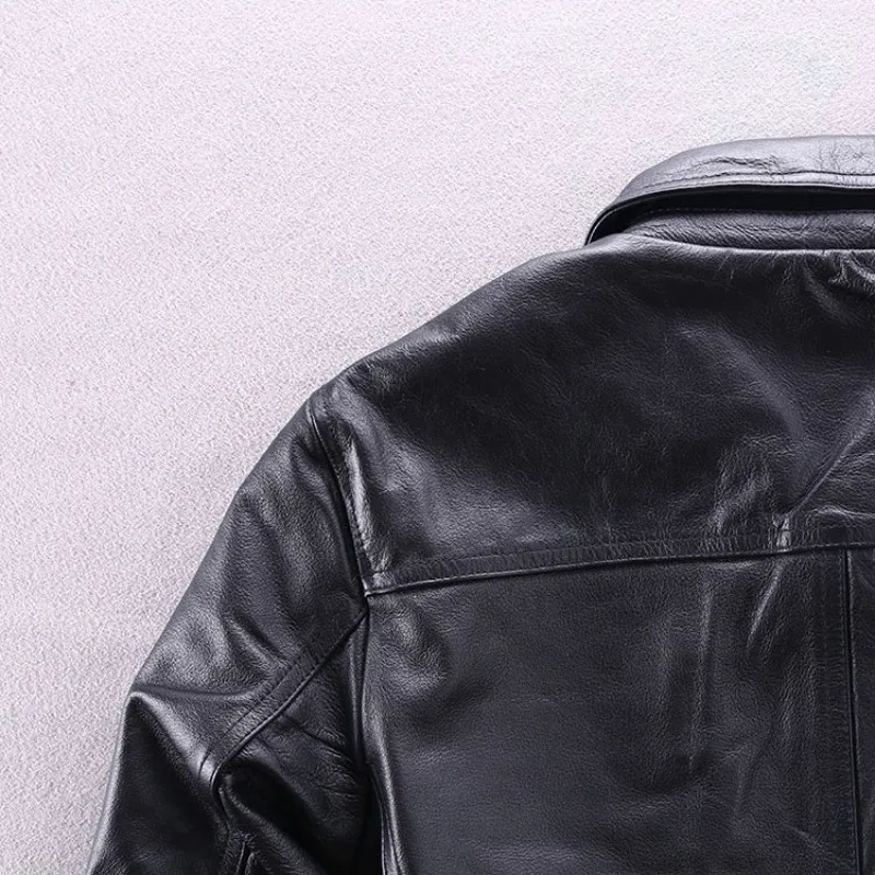 Men Cowhide Luxury Real Leather Motorcycle Jacket Street Slim Fit Zipper Casual Short Coat Spring Autumn Outerwear Plus Size 5XL
Men Cowhide Luxury Real Leather Motorcycle Jacket Street Slim Fit Zipper Casual Short Coat Spring Autumn Outerwear Plus Size 5XL