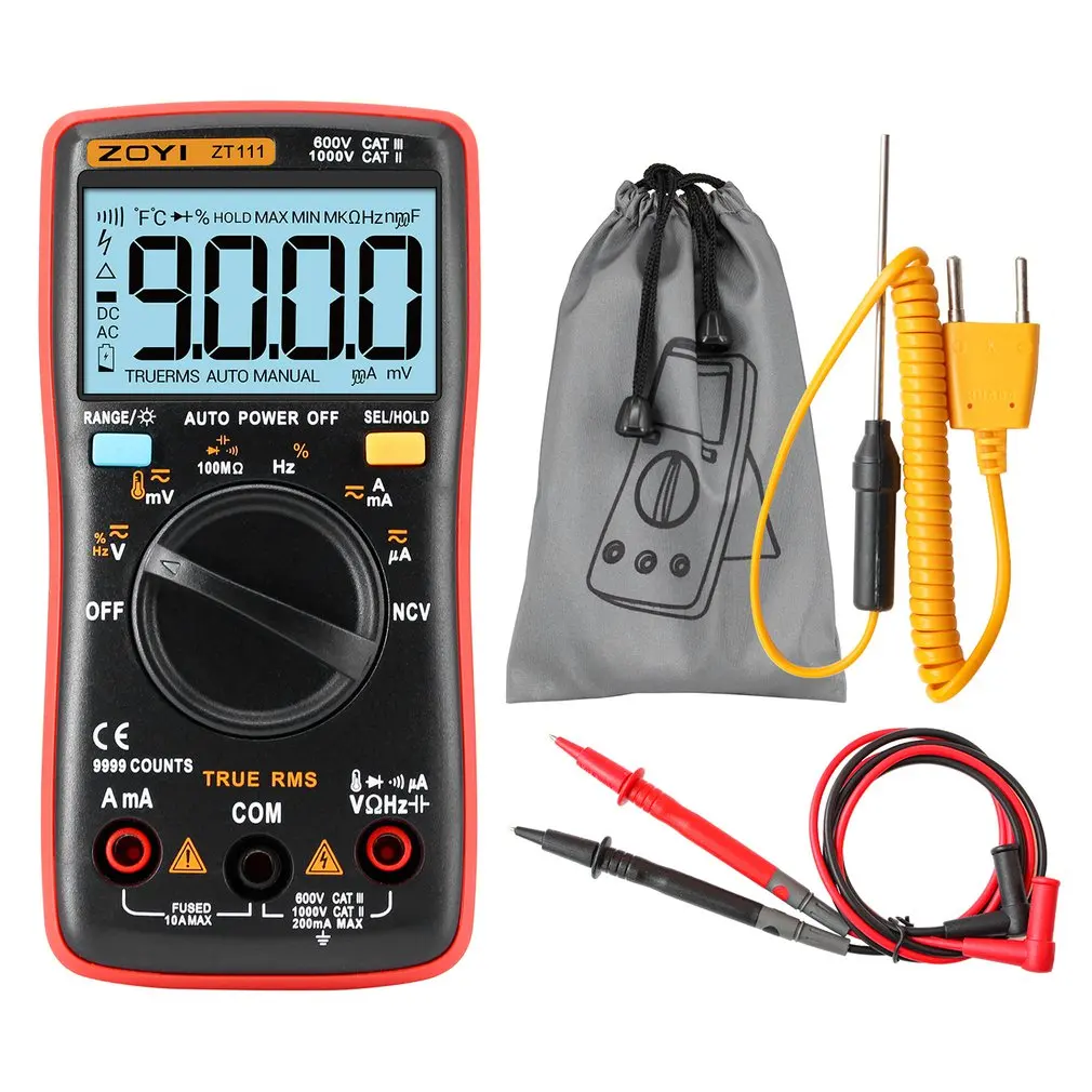 ZT111 Instrumentation Palm-sized Automatic Range With NCV Full 4-digit Multimeter Intelligent Pocket Tester
ZT111 Instrumentation Palm-sized Automatic Range With NCV Full 4-digit Multimeter Intelligent Pocket Tester