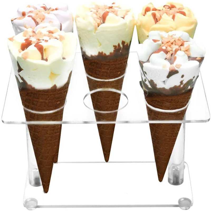 6 Hole Home Kitchen Ice Cream Tools Acrylic Ice Cream Stand Cake Cone Stand Holder Cones Wedding Buffet Display Stands
6 Hole Home Kitchen Ice Cream Tools Acrylic Ice Cream Stand Cake Cone Stand Holder Cones Wedding Buffet Display Stands