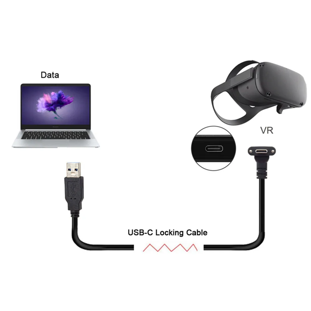 

Кабель usb-c для быстрой зарядки и передачи данных, 1/3/5/8 м, для гарнитуры Oculus Quest Link VR, для Steam VR Quest Type-C на 3,1