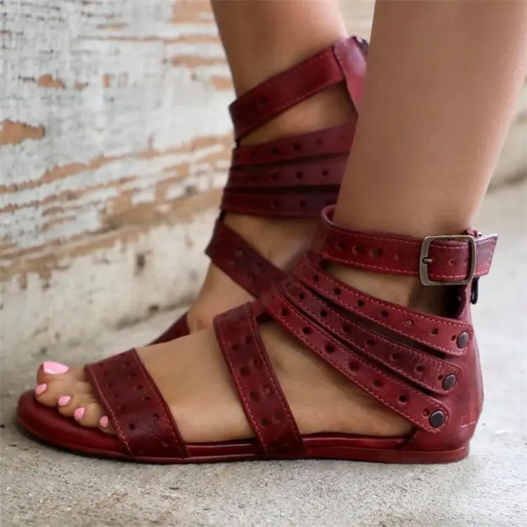 Women Sandals Gladiator Quality PU Leather Buckle Strap Black Platform High Bottom Gothic Designer Flats Heel Ladies Shoes
Women Sandals Gladiator Quality PU Leather Buckle Strap Black Platform High Bottom Gothic Designer Flats Heel Ladies Shoes